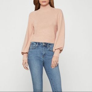 BCBGMaxazria Merino Bell Sleeve Sweater bare pink